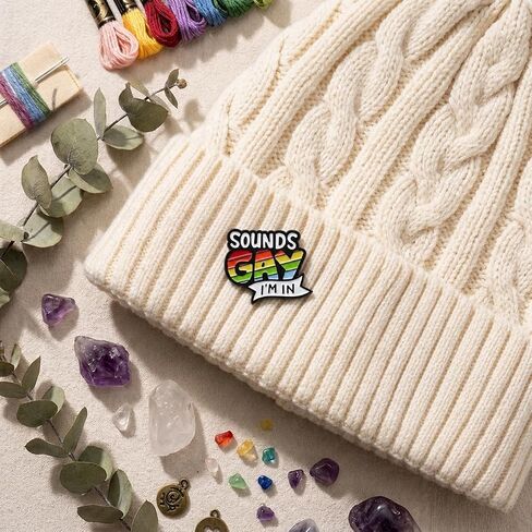 Funny Quote Pin - Enamel Rainbow Pins Brooch with "Sounds I'm In" for Backpacks, Jackets, Hats. Pride Brooches Gift for Friends, Adults, Girls, Boys in Saudi Arabia