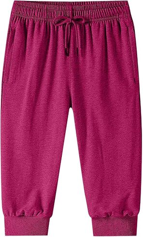 Men Baggy Capri Sweatpants Loose Cotton Drawstring Joggers with Pockets Casual Athletic Workout Gym Capri Sweat Pants in Kuwait