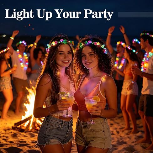 20 Pcs LED Light Up Headband for Women Wedding Beach Party Birthday Cosplay Gifts in Kuwait