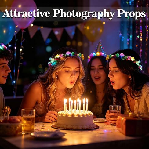 20 Pcs LED Light Up Headband for Women Wedding Beach Party Birthday Cosplay Gifts in Kuwait