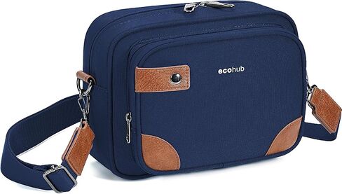 ECOHUB Crossbody Bag for Women Men, Multi Pocket Anti-Theft Travel Purse with RFID Blocking, Oxford PU Shoulder Bag in Saudi Arabia