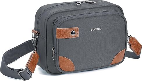 ECOHUB Crossbody Bag for Women Men, Multi Pocket Anti-Theft Travel Purse with RFID Blocking, Oxford PU Shoulder Bag in Kuwait