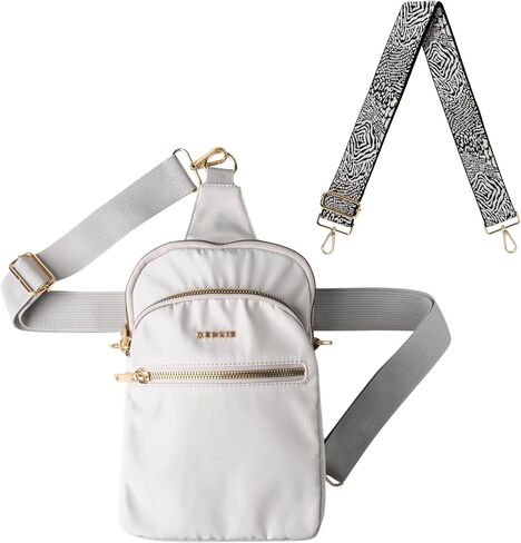 KEDZIE Roundtrip Convertible Sling Crossbody Bag (Polar Gray) & Interchangeable 2-Inch Bag Strap (Later Skater) in Saudi Arabia
