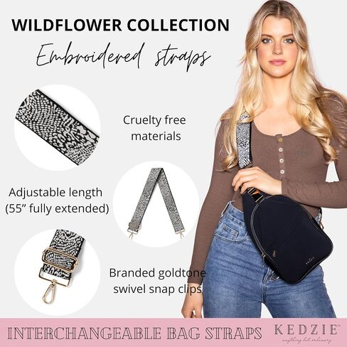 KEDZIE Roundtrip Convertible Sling Crossbody Bag (Polar Gray) & Interchangeable 2-Inch Bag Strap (Later Skater) in Saudi Arabia