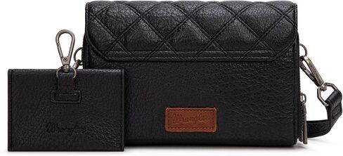 Wrangler 2 Pcs Flap Crossbody Bags for Women Detachable Dual-compaument Wallet Set in Kuwait