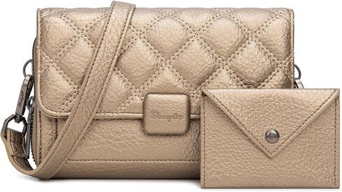Wrangler 2 Pcs Flap Crossbody Bags for Women Detachable Dual-compaument Wallet Set in Kuwait