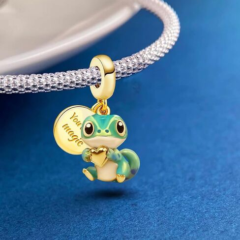 1pc 925 Silver Fashionable Love Lizard Beads Charms Fit DIY Jewelry Matching And Daily Outfit Decoration Gift For Women in Kuwait