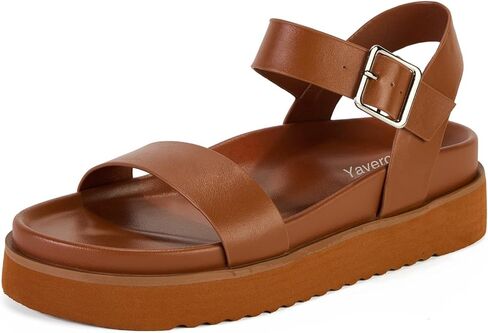 Yavero Women's Platform Sandals Open Toe Summer Sandals Comfortable Flatform Wedge Sandals in Saudi Arabia