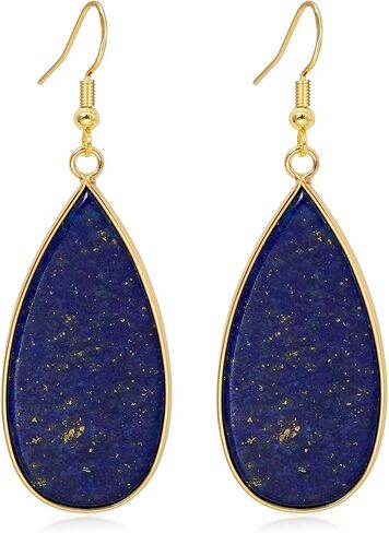 Natural Stone Earrings for Women Teardrop Dangle Earrings Crystal Statement Waterdrop Earring in Saudi Arabia