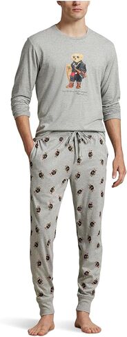 POLO RALPH LAUREN Men's Long Sleeve Pajama Top and Joggers in Kuwait