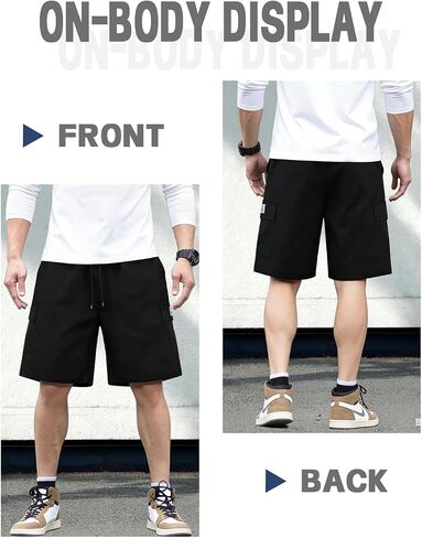 2-Pack Men's Casual Shorts, Quick-Dry Athletic Shorts with Pockets, Streetwear Summer Shorts for Outdoor in Kuwait