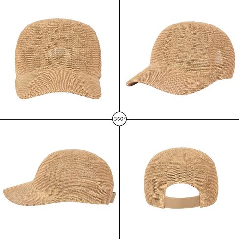 Unisex Adults Paper-Blended Fabric Woven Visor Sunhat Summer Outdoor Travel Baseball Cap in Saudi Arabia