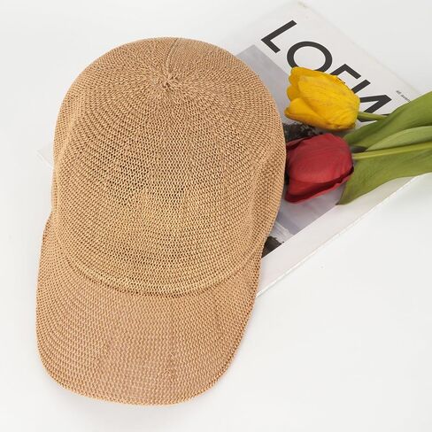 Unisex Adults Paper-Blended Fabric Woven Visor Sunhat Summer Outdoor Travel Baseball Cap in Saudi Arabia