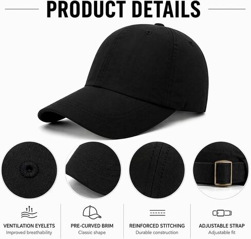 Classic Baseball Cap for Women Men Adjustable Vintage Plain Dad Hat Summer Breathable Sun Hat in Saudi Arabia
