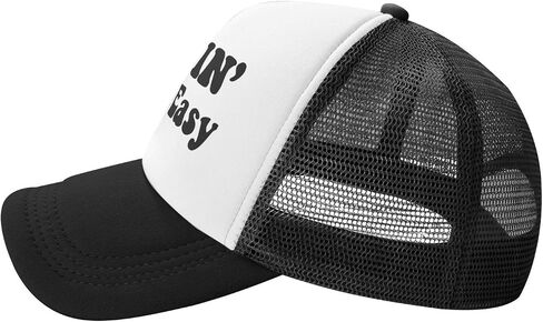 Milfin Aint Easy Funny Gag Trucker Hat for Adult Humor Adjustable Mesh Sport Baseball Caps for Women Men Black in Kuwait