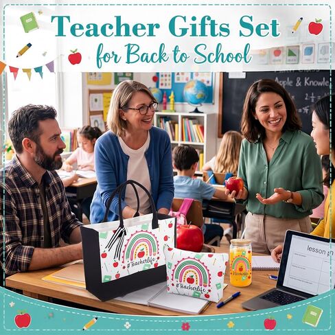 Hushee 6 Pcs Teacher Appreciation Gift for Women, End of The Year Thank You Teacher Gift Tote Bag, Tumbler, and Makeup Bag in Kuwait