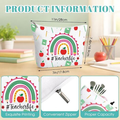 Hushee 6 Pcs Teacher Appreciation Gift for Women, End of The Year Thank You Teacher Gift Tote Bag, Tumbler, and Makeup Bag in Kuwait