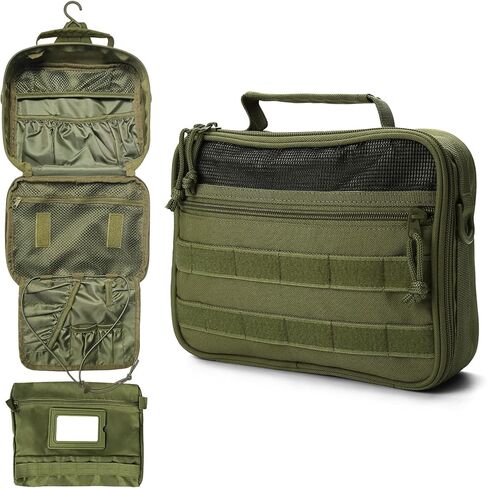 Mens Toiletry Travel Bag Tactical Toiletry Bag for Men Bathroom Dopp Kit Hanging Travel Toiletry Bag for Men Shaving Hygiene Bag Travel Toiletry Organizer Short Trips Bag, Brown in Saudi Arabia