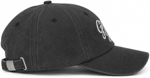 Girl and Dad Hat for Men, Washed Cotton Adjustable Baseball Cap with White Script Embroidery in Saudi Arabia