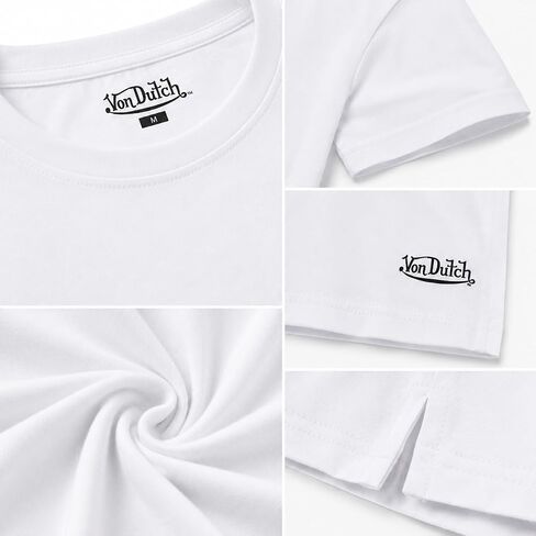 Von Dutch Mens T Shirt - 4 Pack Soft Cotton Blend Stylish Pullover Classic Crewneck Short Sleeve Shirts for Men in Saudi Arabia