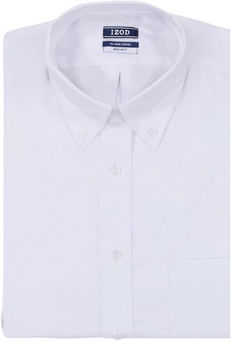 Izod Mens Big and Tall Dress Shirt Long Sleeve Wrinkle Free Stretch Button Down Collar in Kuwait