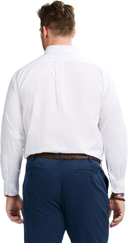 Izod Mens Big and Tall Dress Shirt Long Sleeve Wrinkle Free Stretch Button Down Collar in Kuwait