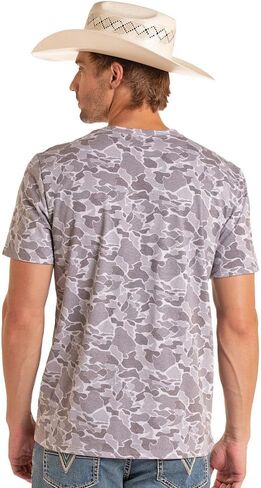 Rock & Roll Denim Koe Wetzel Charcoal Camo Tee Shirt in Saudi Arabia