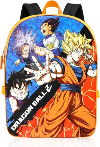 Dragon Ball Z Backpack and Lunch Box Set - Bundle with 16" Anime School Bag, DBZ Lunch Bag, Water Bottle, Stickers, More | Dragon Ball Z Backpack for Kids in Saudi Arabia