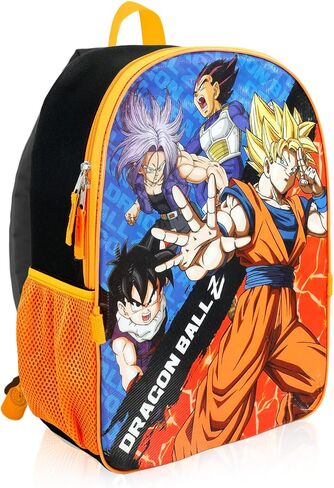Dragon Ball Z Backpack and Lunch Box Set - Bundle with 16" Anime School Bag, DBZ Lunch Bag, Water Bottle, Stickers, More | Dragon Ball Z Backpack for Kids in Saudi Arabia