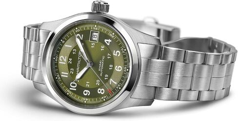 Hamilton Khaki Field Automatic Unisex Watch, 38mm, Green Dial in Kuwait
