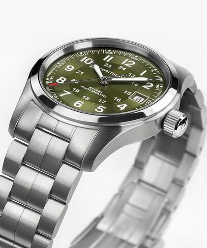 Hamilton Khaki Field Automatic Unisex Watch, 38mm, Green Dial in Kuwait