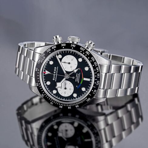 Sugess BB Chrono S475.K Smile Panda Domed Sapphire Crystal Glass 100m Mens Sport Mechanical ST1905 Movement Watch in Saudi Arabia