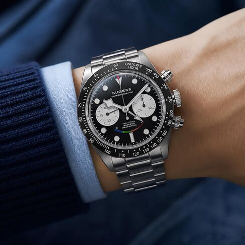 Sugess BB Chrono S475.K Smile Panda Domed Sapphire Crystal Glass 100m Mens Sport Mechanical ST1905 Movement Watch in Saudi Arabia
