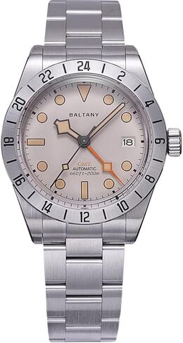 Baltany S6073 GMT Auto Watch, Retro 200M Waterproof Men Watch with Date Function in Saudi Arabia