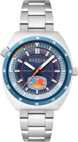 Cadola Men's 42mm Giulia Meca Quartz Watch with Leather Strap CD-1052 in Saudi Arabia