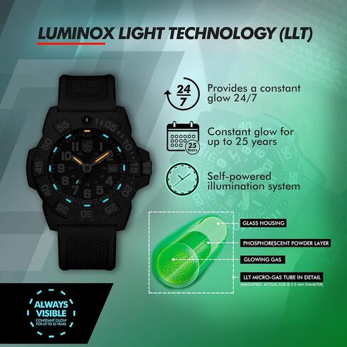 ساعة Luminox Navy Seal للرجال بمينا أسود (سلسلة XS.3501/3500): مقاومة للماء حتى عمق 200 متر + هيكل وسوار من الكربون خفيف الوزن + رؤية ليلية ثابتة in Kuwait