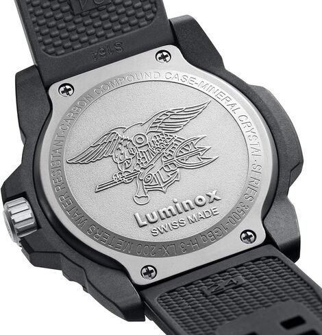 ساعة Luminox Navy Seal للرجال بمينا أسود (سلسلة XS.3501/3500): مقاومة للماء حتى عمق 200 متر + هيكل وسوار من الكربون خفيف الوزن + رؤية ليلية ثابتة in Kuwait