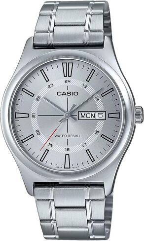 Casio MTP-V006D-7C Men's Stainless Steel 24 Hour Silver Index Dial Day Date 3-Hand Analog Watch in Kuwait