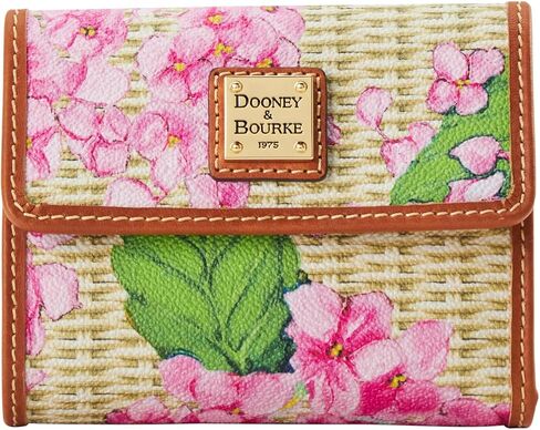 Dooney & Bourke Hydrangea Basketweave Small Flap Wallet in Kuwait