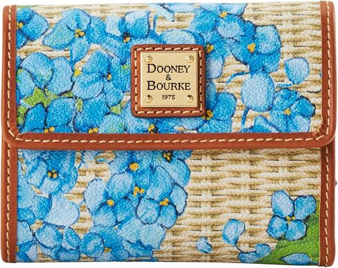Dooney & Bourke Hydrangea Basketweave Small Flap Wallet in Kuwait