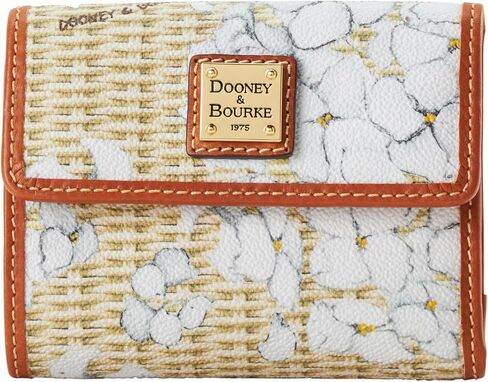 Dooney & Bourke Hydrangea Basketweave Small Flap Wallet in Kuwait