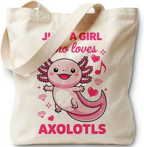 Just A Girl Who Loves Tote Bag, Canvas Bag for Women Vacation Womens Work Tote Bag Gifts in Kuwait