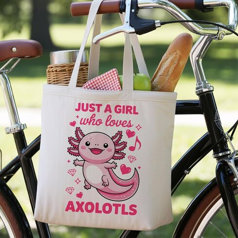 Just A Girl Who Loves Tote Bag, Canvas Bag for Women Vacation Womens Work Tote Bag Gifts in Kuwait