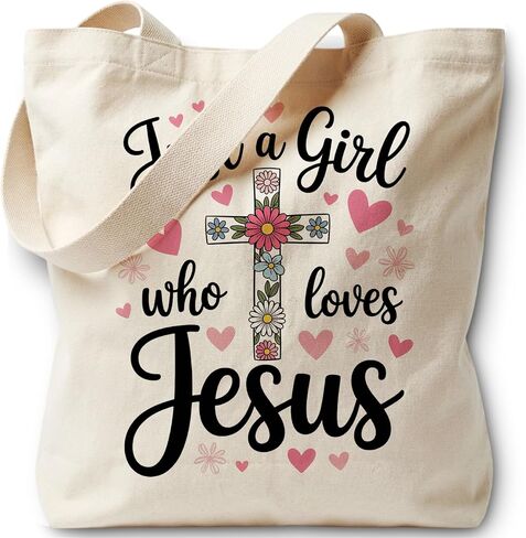 Just A Girl Who Loves Tote Bag, Canvas Bag for Women Vacation Womens Work Tote Bag Gifts in Saudi Arabia