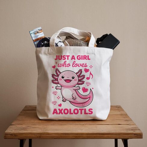 Just A Girl Who Loves Tote Bag, Canvas Bag for Women Vacation Womens Work Tote Bag Gifts in Kuwait
