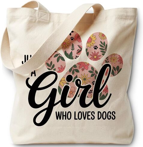 Just A Girl Who Loves Tote Bag, Canvas Bag for Women Vacation Womens Work Tote Bag Gifts in Kuwait