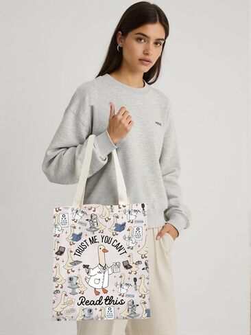 KUIYAI Ophthalmologist Appreciation Tote Bag Goose Optometrist Gift Optometry Eye Doctor Gift Trust Me You Can’t Read This in Kuwait