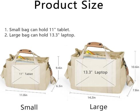 NATINSA Canvas Tote Bag with Multiple Pockets for Women, Cute Crossbody Shoulder Bag Casual Hobo Messenger Purse Handbag in Kuwait