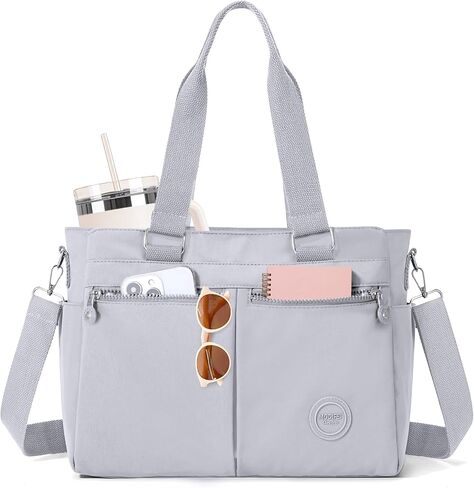 Nylon Tote Bag for Women Medium Crossbody Bags Multi Pocket Ladies Purses Shoulder Handbags Pocketbooks Travel Bag in Saudi Arabia