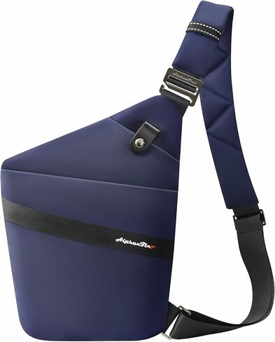 Anti-Theft Crossbody Bag for Women & Men - Pickpocket Proof Lockable Zipper, RFID Blocking, Hidden Pockets & Slash-Resistant Slim Sling Bag For Travel (Navy) in Saudi Arabia